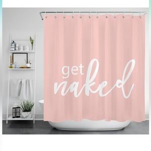 LB Pink Get Naked Shower Curtain w/ Metal Grommets Shower Curtain